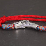 Handwoven 999 Sterling Silver Charm Lucky Red String Bracelet Dragon Men and Women's Jewelry