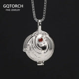 Real 925 Sterling Silver Verbena Elena Necklace Pendant Jewelry Retro Setting Zircon Gemstone Girlfriend Gift