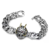 S925 Sterling Silver Auspicious Animal Charm Bracelets for Men Dragon Lion Tiger Head Vintage Punk Rock Delicate Jewelry