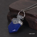 The Vampire Originals Diaries Mikaelson Pendant Necklace 925 Sterling Silver with Natural Lapis Freya's Talisman Inspired Charm