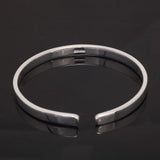 Real 999 Sterling Silver Simple Smooth Cuff Bracelet Men and Women Shining Craft Couple Bangle Minimalism Jewelry