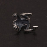 1pc S925 Sterling Silver Climbing Frog Clip Earring Women Men Retro Punk Ear Cuff Funny Animal Cartilage Earring Party Jewelry