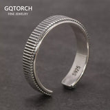 Original Design Ring Women's Simple 925 Sterling Silver Adjustable End Ring Retro Jewelry