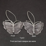 Real Pure 100% 925 Sterling Silver Exaggerated Large Butterfly Drop Earrings For Women Handmade Vintage Style