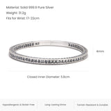 3pcs/set 999.9 Fine Silver Heart Sutra Open Cuff Bangle Lucky Rope Braided Stack Bracelets for Men Retro Buddhism Jewelry