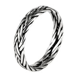 Viking Jewelry 925 Sterling Silver Braided Ring For Men And Women Couple Wedding Bands for Lovers