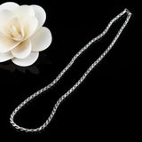 Real Pure 925 Sterling Silver Man Sweater Necklace Italy Design Twisted Braided Chain Vintage Men Jewelry Necklaces & Pendants - GQTORCH Jewelry