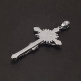 925 Sterling Silver Jesus Crucifix Cross Pendant Men Women Retro Vintage Punk Christ Prayer Amulet Jewelry