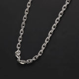 3mm Hook Lock O-Ring Chain Fashion Personality S925 Sterling Silver Single Cross Necklace Sweater Men and Women Jewelry