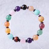 Natural 7 Chakra Multi Gem Stones Beads Bracelet For Women And Men Tiger Eye Lapis Crystals Elastic Rope Yogi Bracelet - GQTORCH Jewelry