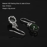 Clearance Sale 925 Sterling Silver Gemstone Earrings for Women Elegant Fashion Rose Gold Plated Topaz Jade Agate Zircon Earrings