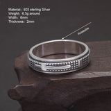 Solid 925 Sterling Silver Rotatable Cross Rings for Men and Women Size 5-13 Christian Jewelry