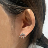 S925 Sterling Silver Vintage Men's and Women's Earrings Swallow Animal Earrings Punk Thai Silver Animal Jewelry