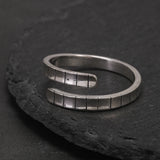 925 Sterling Silver Twisted Open Ring for Women Men Adjustable Geometric Simple Fashion Retro Party Jewelry Accessories