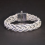 Turkey 925 Sterling Silver Fox Tail Bracelet Handwoven Men and Women Vintage Braided Chain Latch Buckle Fine Jewelry