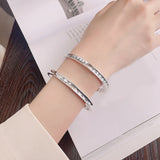 999 Sterling Silver Bracelet Open Six Character Commemorative Bangle for Men and Women Om Mani Padme Hum Buddhist Fine Jewelry