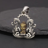 925 Sterling Silver Buddha Pendant Hollow-Carved Design Vintage Thai Silver Spiritual Amulet Buddhist Protection Jewelry