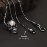 925 Sterling Silver Punk Gothic Skull Head Pendant DIY Necklace Bracelet Charms Beads Retro Hip Hop Rock Jewelry Accessories