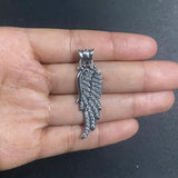 Genuine Pure 925 Sterling Silver Angel Wing Necklace Pendant Silver Male and Female Feather Wings High Jewelry - GQTORCH Jewelry