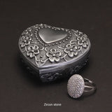 Genuine 925 Sterling Silver Twilight Breaking Dawn Bella Engagement Wedding Ring With Heart Shape Metal Box