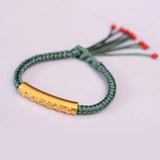 999 Sterling Silver Chinese Knot Mantra Bracelet Six Words Multi Color Handmade 8 Threads Lucky Rope Bracelets For Men And Women - GQTORCH Jewelry