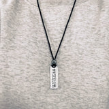 999 Pure Silver Buddhist Tag Pendant Rope Necklace for Men and Women Chinese Characters Namo Amitabha Buddha Amulet Jewelry