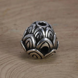 8mm Sanskrit Six Words Mantra Beads DIY Jewelry Making Accessories White Copper Handcraft Prayer Spacer Bells - GQTORCH Jewelry