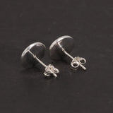 S925 Sterling Silver Earrings Prayer Hands Men's and Women's Round studs Retro Thai Silver Jewelry Gothic Punk Style