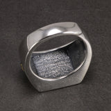 925 Sterling Silver Rune Mantra Rings For Men Bring in Wealth and Treasure Religious Jewelry Opening Type