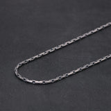 S925 Sterling Silver Bamboo Chain Necklace for Men Women 1.2mm Basic Niche Link Chain Necklace Simple Retro Fashion Jewelry