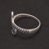 925 Sterling Silver Octopus Tentacle Ring for Women Men Opening Type Squid Finger Rings Gothic Retro Punk Jewelry Accessories