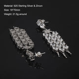 Clearance Sale 925 Sterling Silver Gemstone Earrings for Women Elegant Fashion Rose Gold Plated Topaz Jade Agate Zircon Earrings