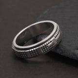 925 Sterling Silver Cross Anxiety Ring for Men Women Anti Stress Spinner Rings Vintage Fashion Christian Amulet Jewelry