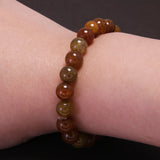 6-20mm Natural Dragon Scale Agate Beaded Bracelet for Men Women Genuine Stone Beads Wristband Vintage Fine Jewelry