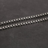 Genuine 925 Sterling Silver Jewelry Round Box Chain Thickened All-match Necklace for Men and Women Retro 22 24 26 28 30 Inch