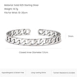 3pcs/set 925 Sterling Silver Stackable Bracelet Hollow Woven Bangle Knot Rope Fashion Simple Classic Jewelry Gift for Men