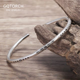 925 Sterling Silver Feather Thin Cuff Bangle Bracelet for Women Men Moon Star Design Retro Simple Indian Jewelry Party Gift