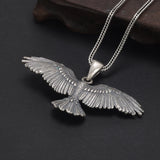 Authentic 925 Sterling Silver Eagle Pendant for Men and Women Retro Punk Style Necklace Hip Hop Animal Jewelry Gift