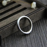 Handmade Ring Simple Real Pure 100% 925 Sterling Silver Rings For Women Open Type Matt Processing - GQTORCH Jewelry