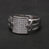 100% Sterling Silver Men Wedding Band Micro Inlaid Zircon Engagement Ring Fashion Eternity Promise Ring Luxury Designer Jewelry