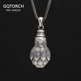 Real 999 Sterling Silver Buddha Lotus Pendant Necklace Openable The Prayer Box Talisman Six Word Jewelry