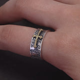 925 Sterling Silver Cross Ring for Men Women Hip Hop Punk Retro Finger Rings Fashion Party Jewelry