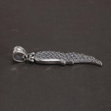 Genuine Pure 925 Sterling Silver Angel Wing Necklace Pendant Silver Male and Female Feather Wings High Jewelry - GQTORCH Jewelry