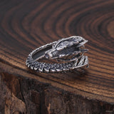 Punk Vintage 999 Pure Silver Dragon Open Finger Ring for Men Adjustable Gothic Fashion Cool Biker Street Party Jewelry