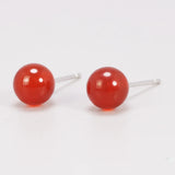 Simple Natural Strawberry Balls Earrings 925 Sterling Silver Earings Fashion Jewelry