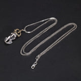 Real Solid 925 Sterling Silver Vintage Buddhist Vajra Pendant Necklace Perfect for Men and Women's Amulet Jewelry