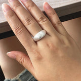 9mm Minimalist Rings for Women Girls Solid 925 Sterling Silver Matt Chunky Ring Hip-hop Punk Style Adjustable Trendy Jewelry - GQTORCH Jewelry