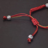 999 Pure Silver Retro Pixiu Charms Braided Rope Bracelet Five Emperors' Coin Fengshui Money Fortune Wealth Lucky Jewelry Gift