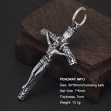 Pure 925 Sterling Silver Crucifix Cross Pendant for Men Women Vintage Catholic Christ Jesus Necklace Regilion Jewelry