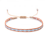 Bohemia Style Waterproof Surfer Bracelet Handmade Woven Cotton Rope Ethnic Daily Wear Wristband Trendy Jewelry Accessories